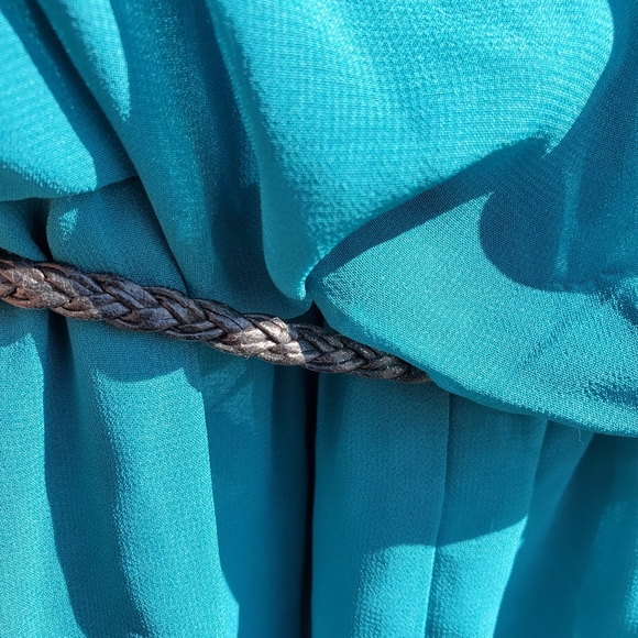 Sweet Storm Teal Feather Dress - Picture 3 of 7